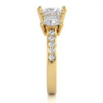 Three Stone 2.20 Carat Princess Cut Diamond Engagement Ring for Women – Elegant Bridal Jewelry - Image 8