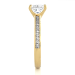 1.18 Carat Princess Cut Solitaire Diamond Engagement Ring With Princess Side Stones – Elegant Bridal Jewelry - Image 7