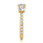 Three Stone 2.14 Carat Round Cut Diamond Engagement Ring for Women – Luxury Bridal Jewelry - Image 8