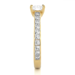 1.20 Carat Cushion Cut Solitaire Diamond Engagement Ring with Princess Side Stones – Elegant Bridal Jewelry - Image 8