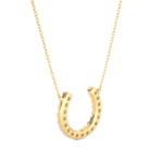 Round Cut Diamond Horseshoe Pendant Necklace – Modern Fine Jewelry - Image 8