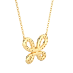 Round Cut Butterfly Pavé Diamond Pendant Necklace – Dainty Jewelry for Women - Image 7