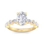 5.14 Carat Oval Cut Hidden Halo Diamond Engagement Ring – Luxury Diamond Jewelry - Image 5