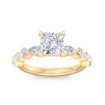 5.16 Carat Princess Cut Hidden Halo Diamond Engagement Ring – Luxury Diamond Jewelry - Image 5