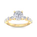 5.16 Carat Round Cut Hidden Halo Diamond Engagement Ring – Luxury Diamond Jewelry - Image 5