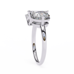 Toi et Moi 2.00 Carat Emerald & Round Cut Diamond Engagement Ring – Two Stone Bridal Jewelry - Image 4